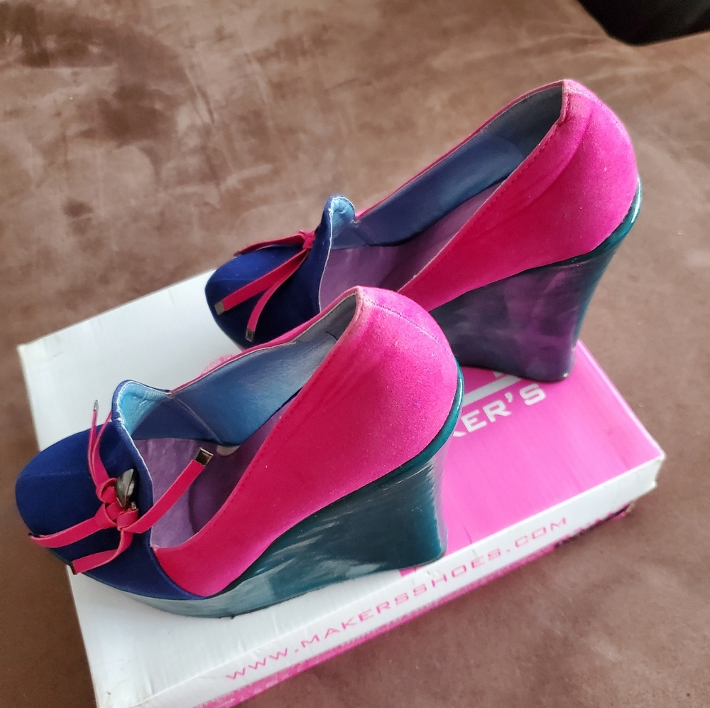 Mulit-color Wedge Heel